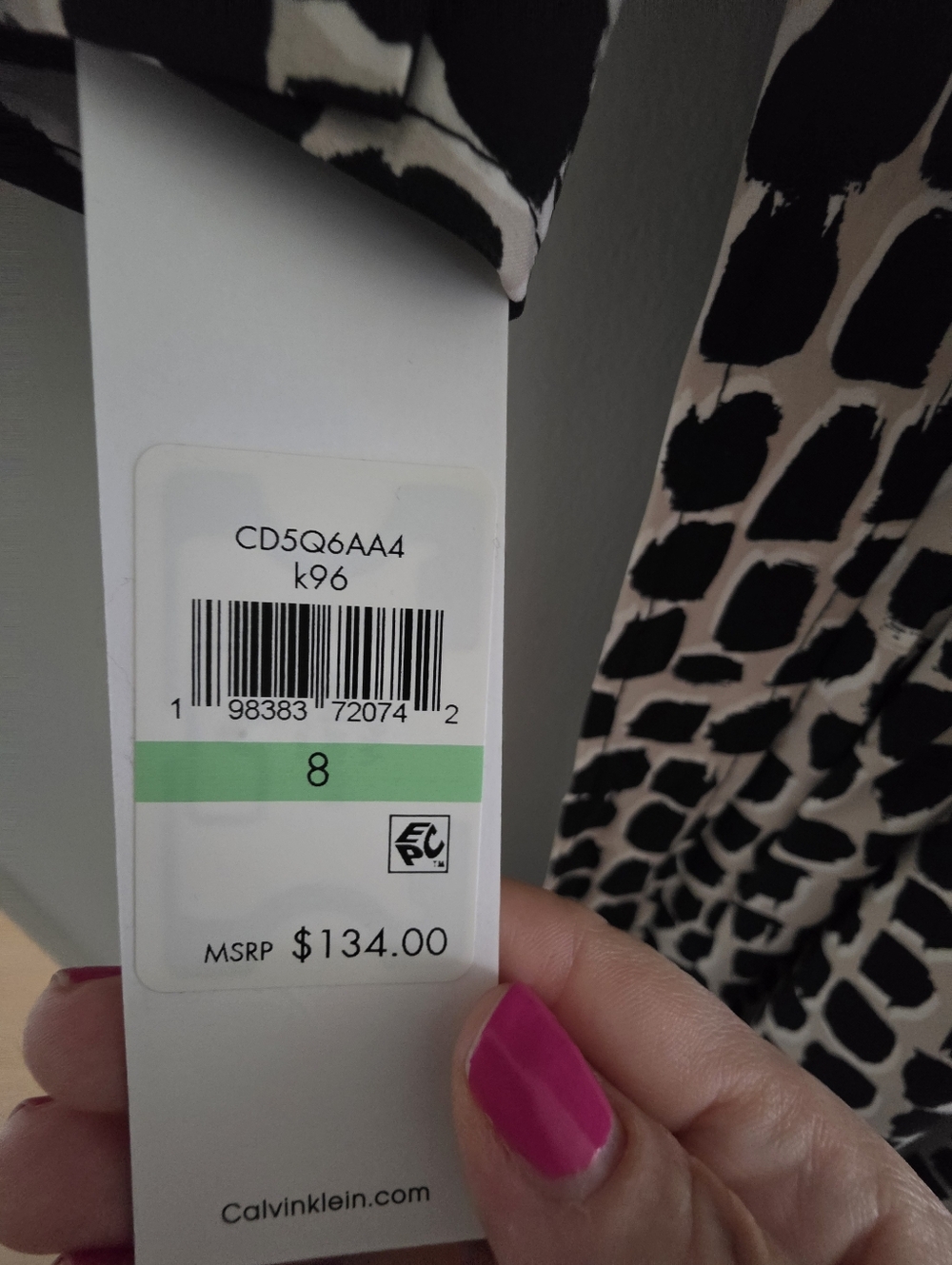 NWT Calvin Klein Wrap Dress Size 8 - Picture 3 of 3